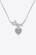 Lumina Heart 1 Carat Moissanite 925 Sterling Silver Heart Pendant Necklace