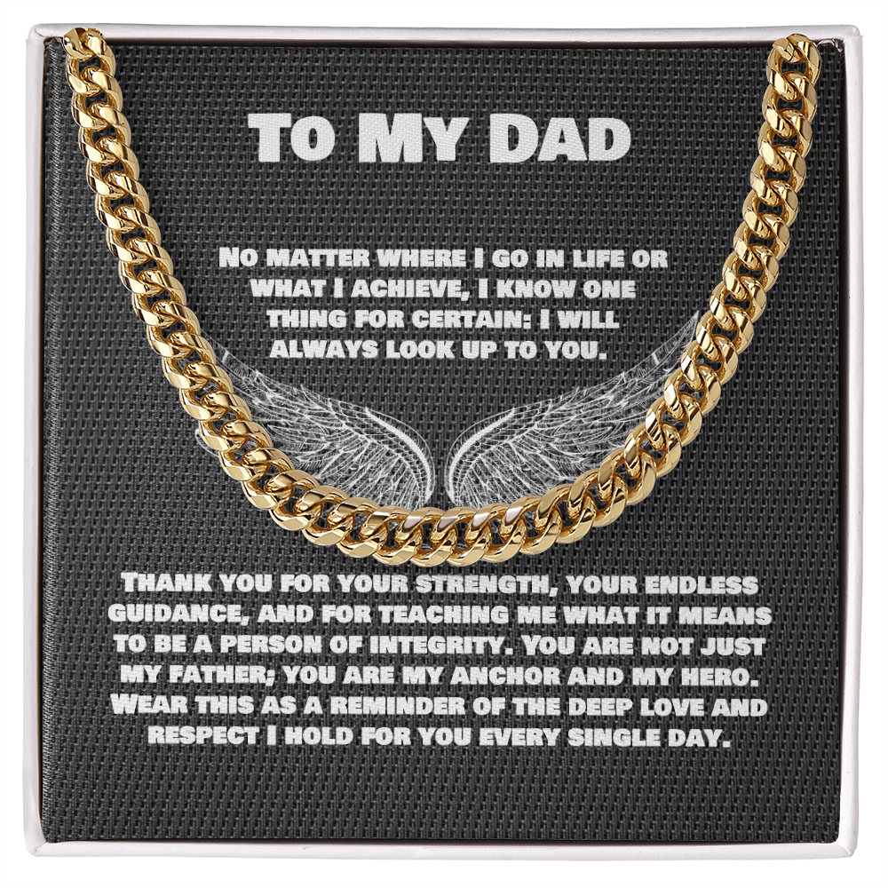 To My Dad — Sensa Sentiments Cuban Link Chain
