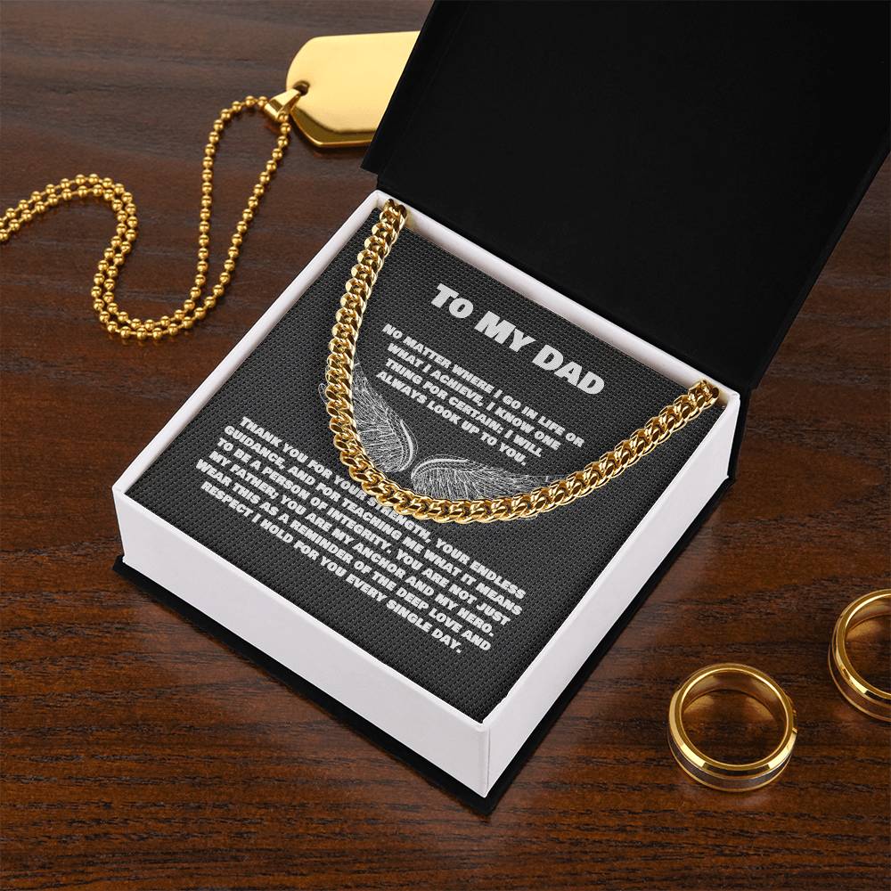 To My Dad — Sensa Sentiments Cuban Link Chain
