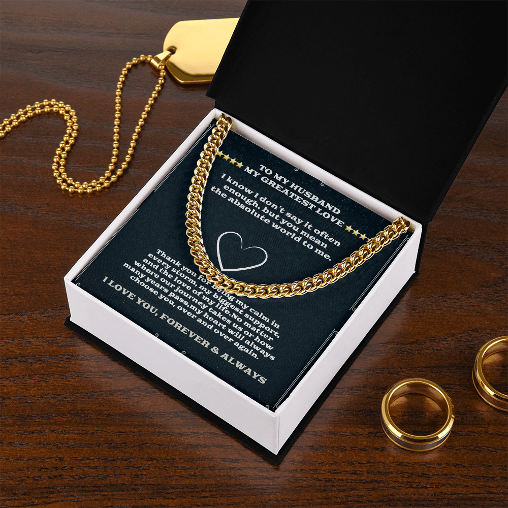 To My Husband — Sensa Sentiments Cuban Link Chain