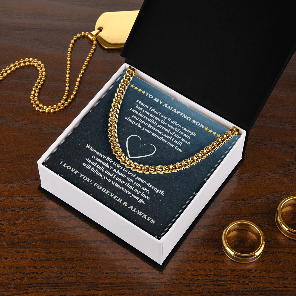 Mom to Son — Sensa Sentiments Cuban Link Chain