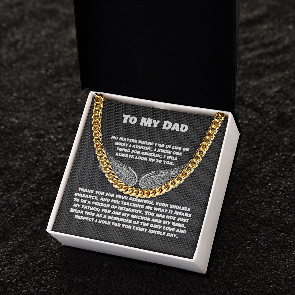 To My Dad — Sensa Sentiments Cuban Link Chain
