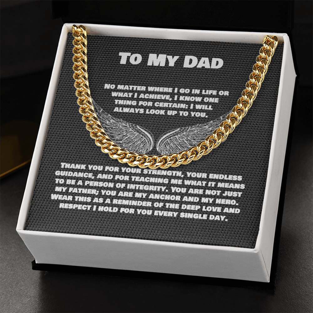 To My Dad — Sensa Sentiments Cuban Link Chain