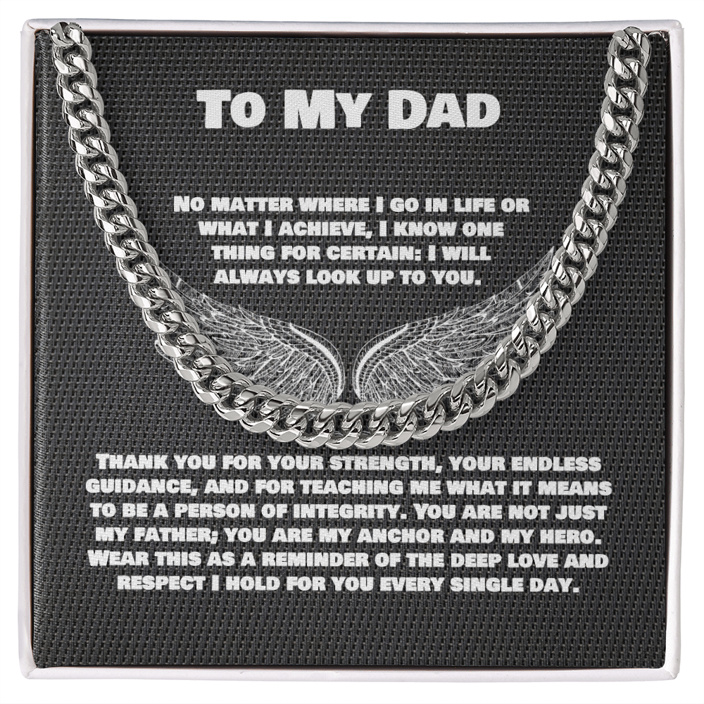 To My Dad — Sensa Sentiments Cuban Link Chain