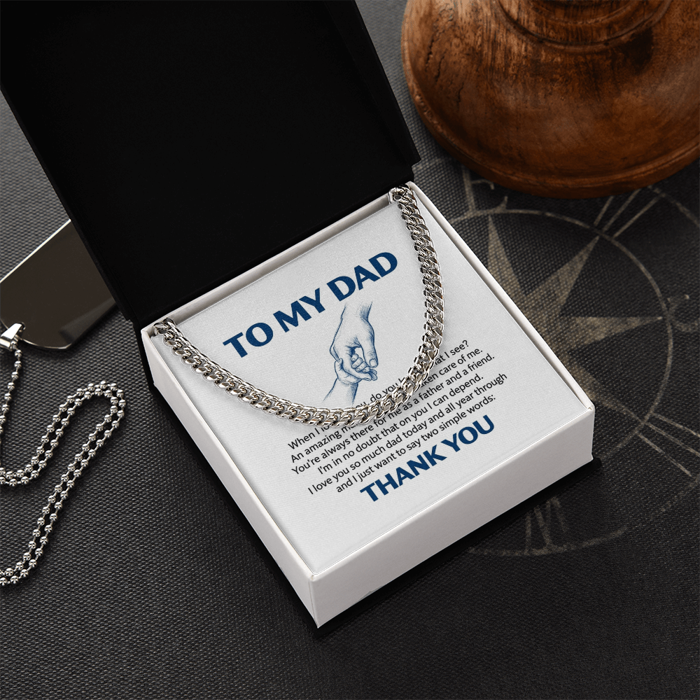 Thank You  Dad — Sensa Sentiments Cuban Link Chain