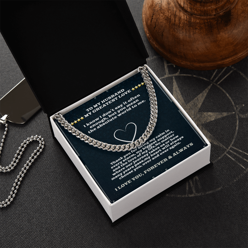 To My Husband — Sensa Sentiments Cuban Link Chain
