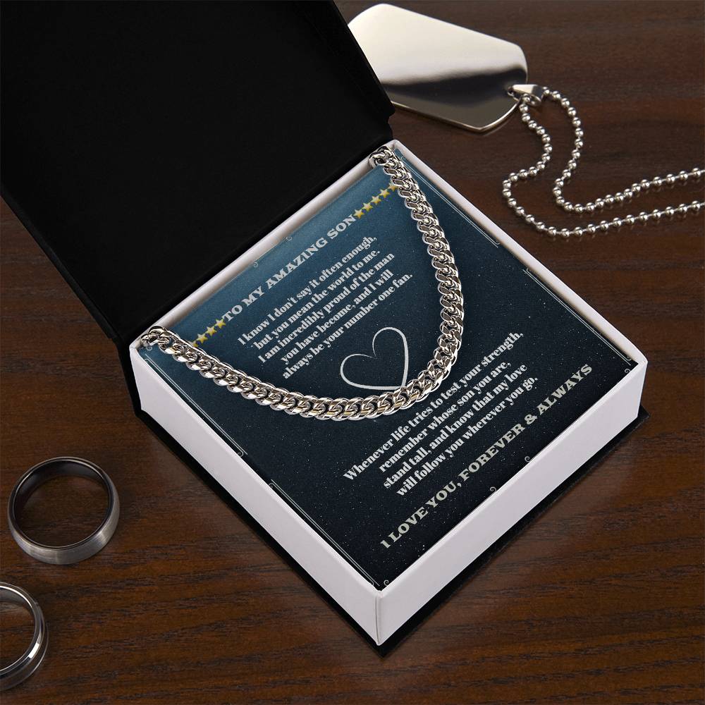 Mom to Son — Sensa Sentiments Cuban Link Chain