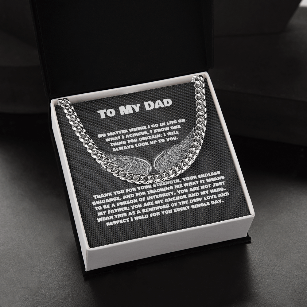 To My Dad — Sensa Sentiments Cuban Link Chain