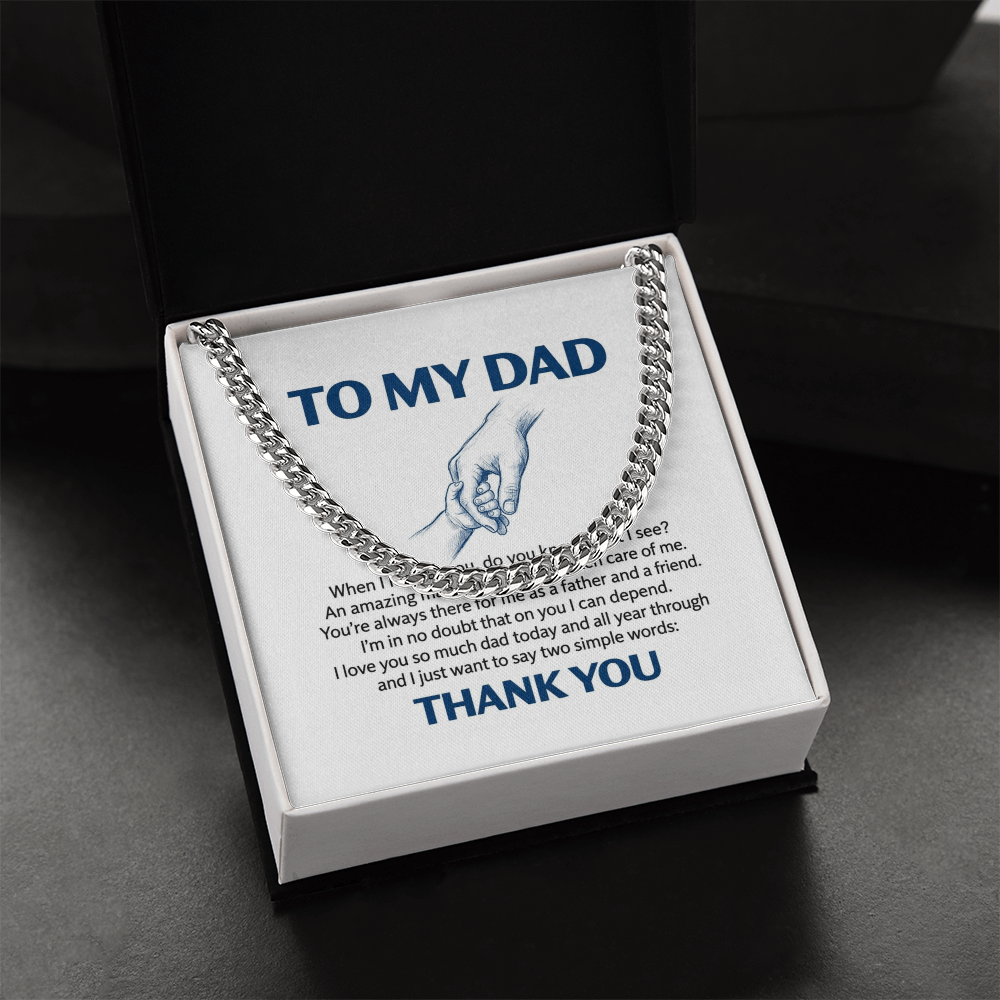 Thank You  Dad — Sensa Sentiments Cuban Link Chain