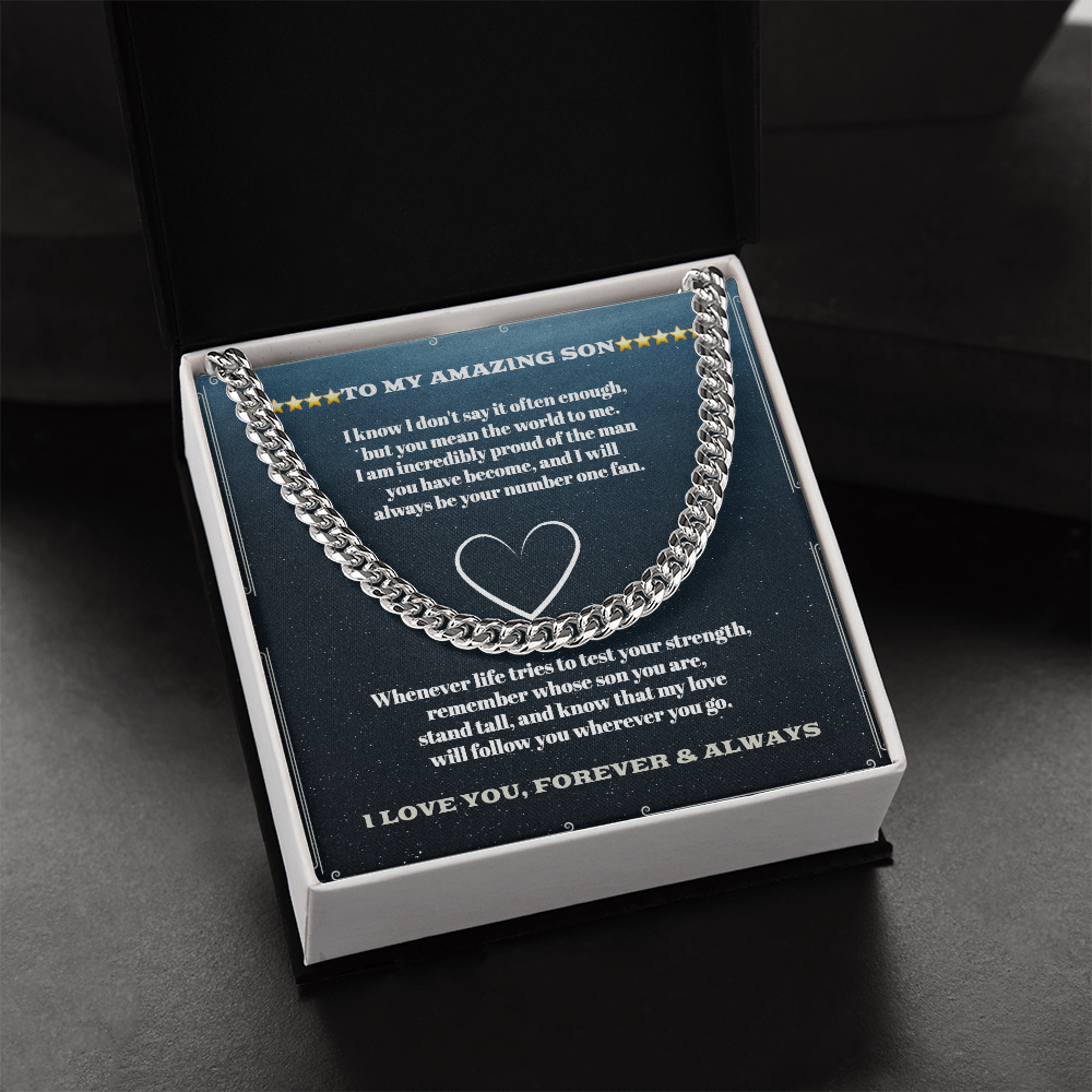 Mom to Son — Sensa Sentiments Cuban Link Chain