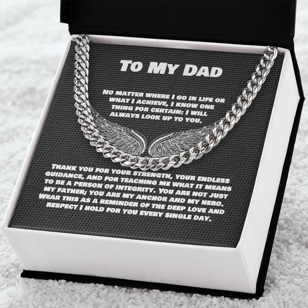 To My Dad — Sensa Sentiments Cuban Link Chain