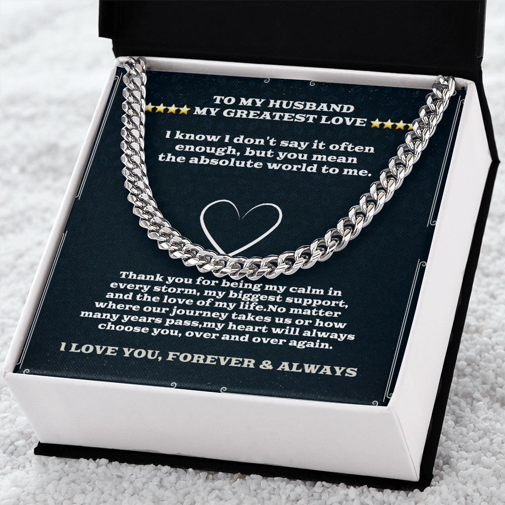 To My Husband — Sensa Sentiments Cuban Link Chain