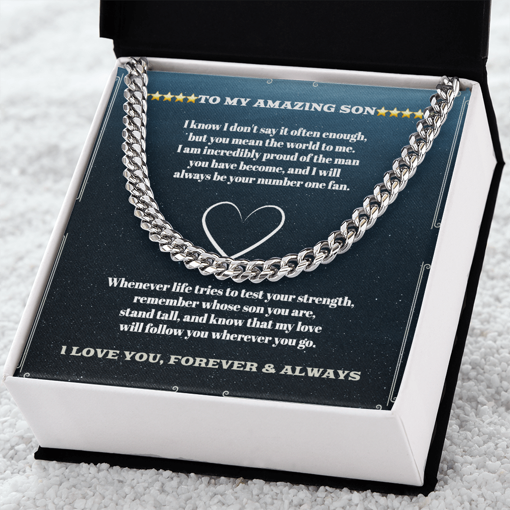 Mom to Son — Sensa Sentiments Cuban Link Chain