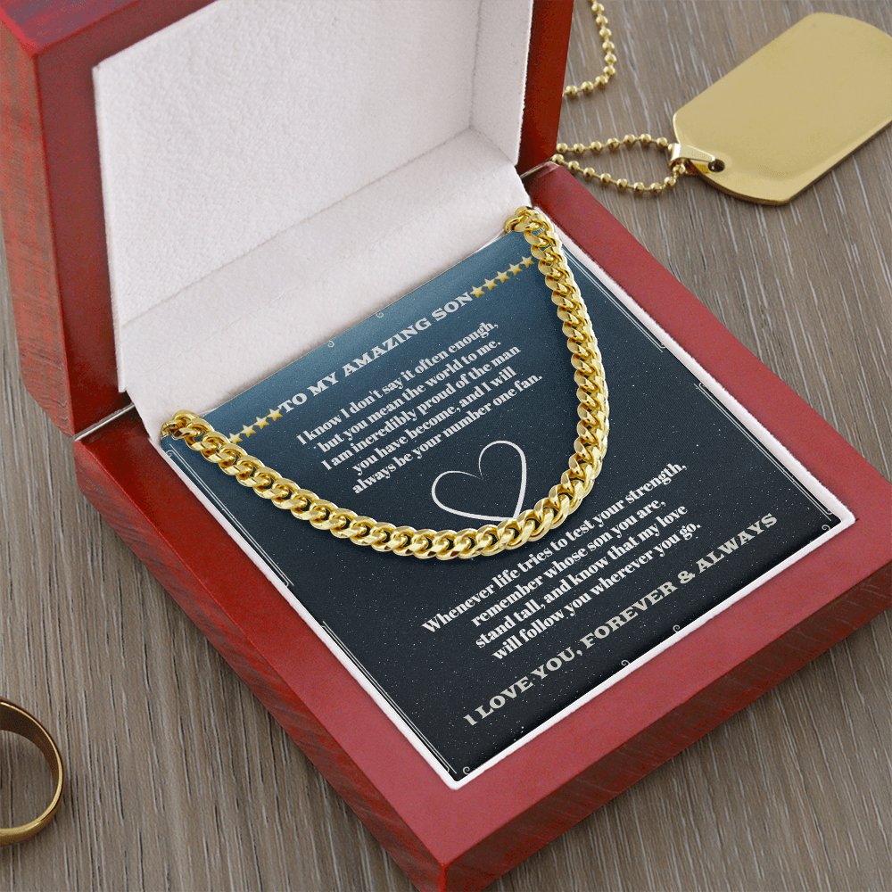 Mom to Son — Sensa Sentiments Cuban Link Chain