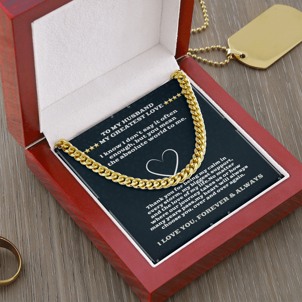 To My Husband — Sensa Sentiments Cuban Link Chain