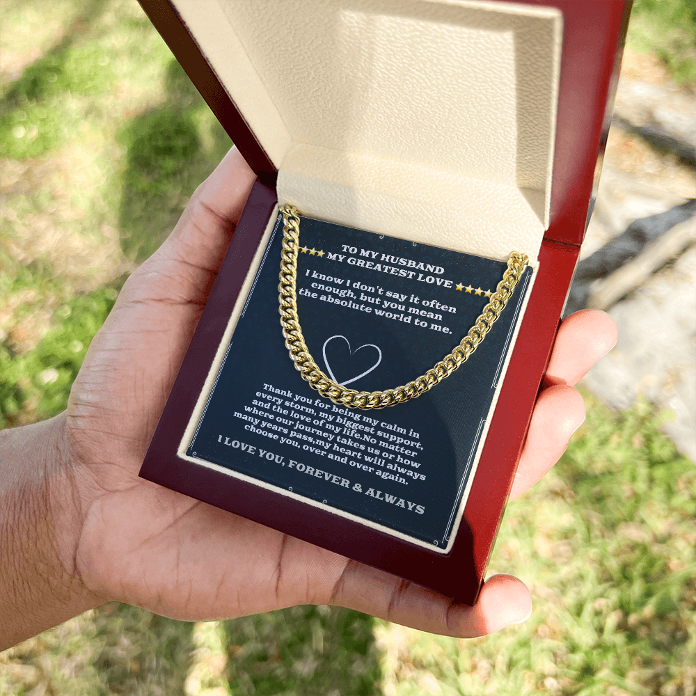 To My Husband — Sensa Sentiments Cuban Link Chain