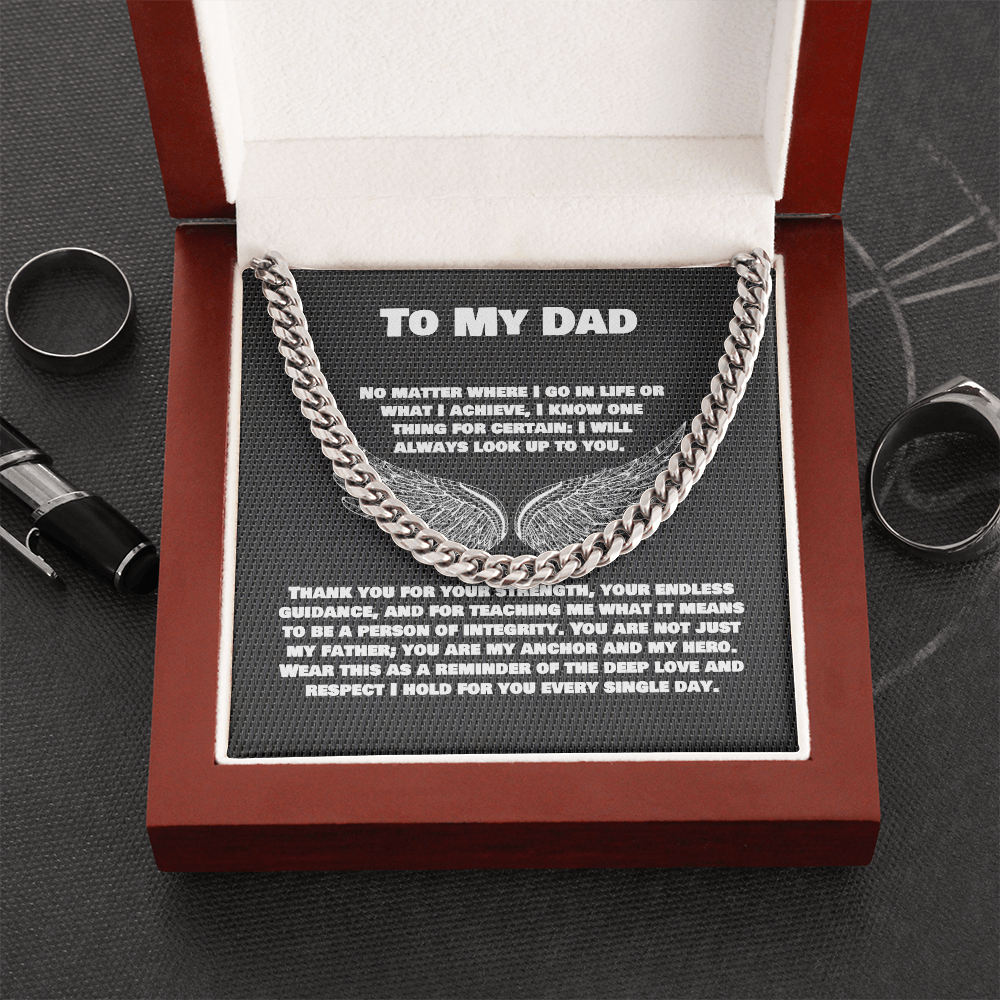 To My Dad — Sensa Sentiments Cuban Link Chain