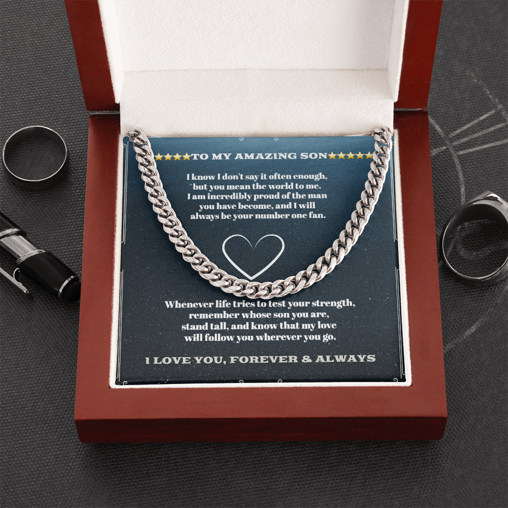Mom to Son — Sensa Sentiments Cuban Link Chain