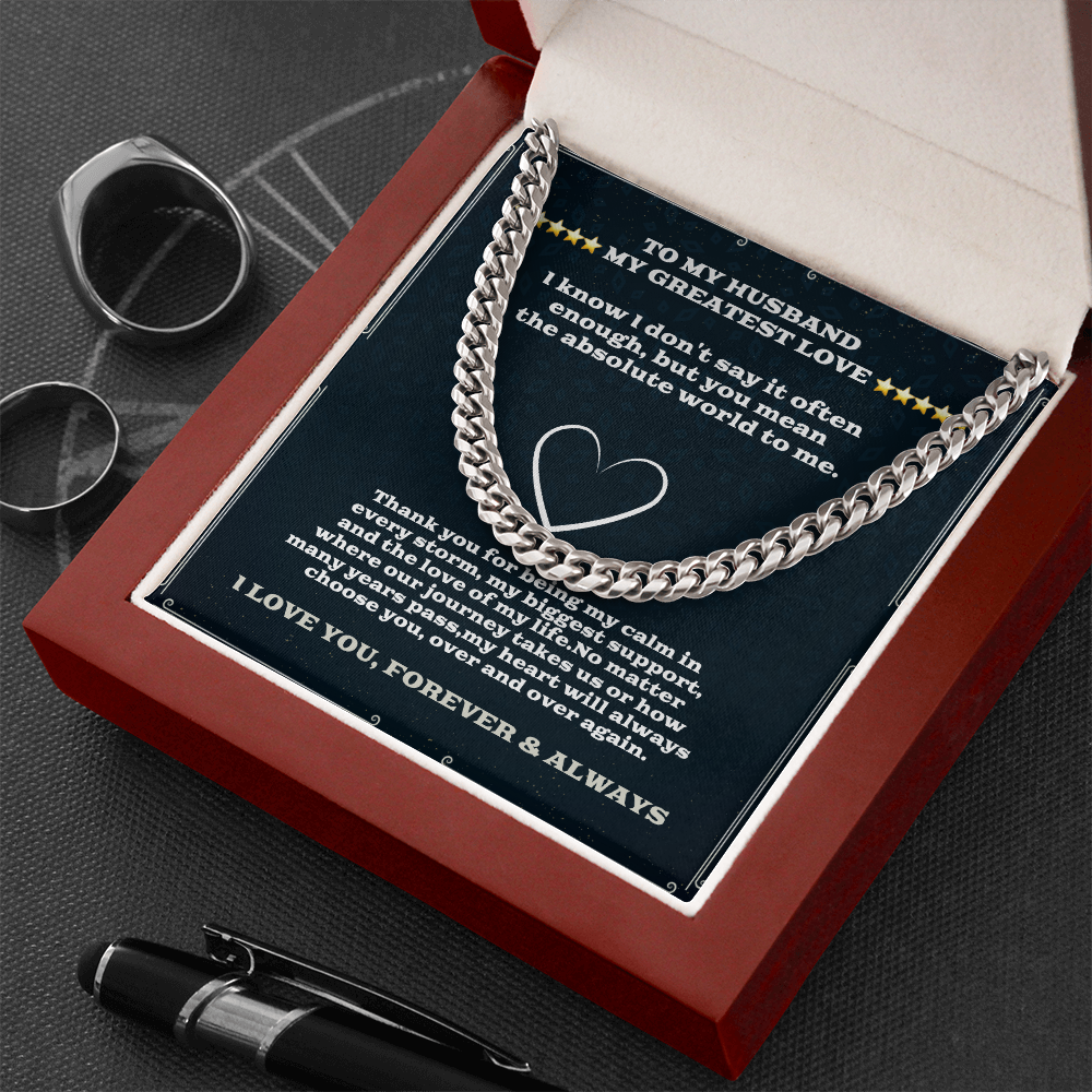 To My Husband — Sensa Sentiments Cuban Link Chain