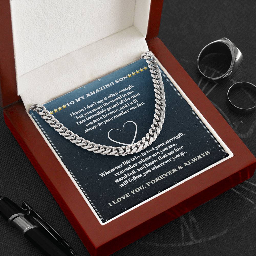 Mom to Son — Sensa Sentiments Cuban Link Chain
