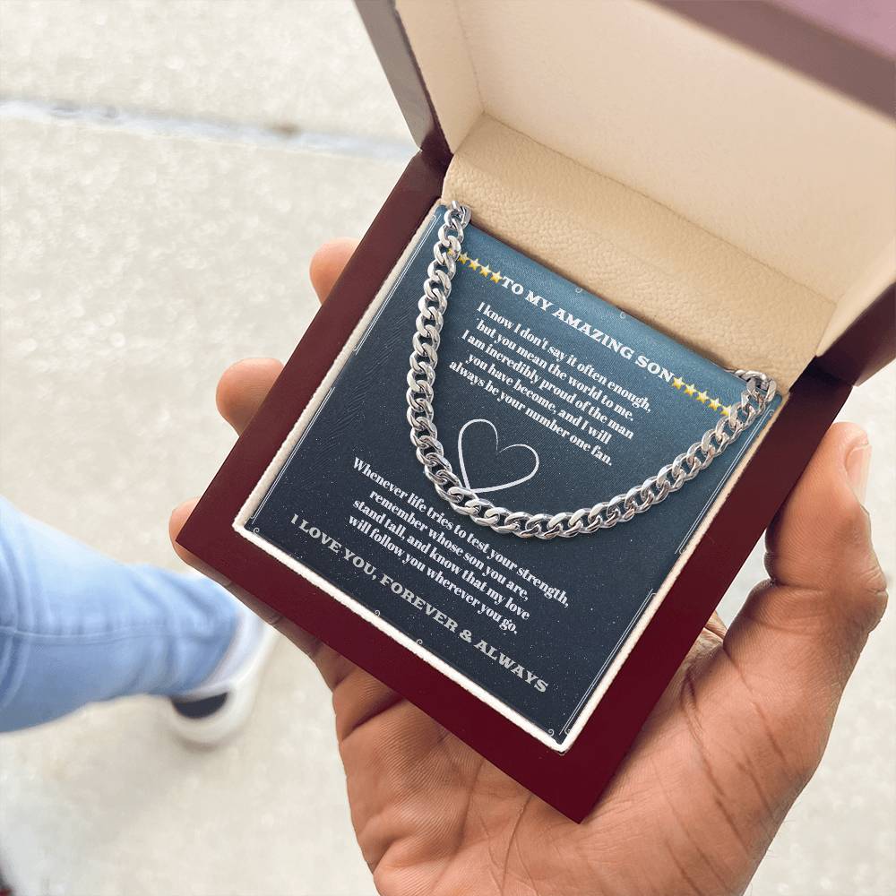 Mom to Son — Sensa Sentiments Cuban Link Chain