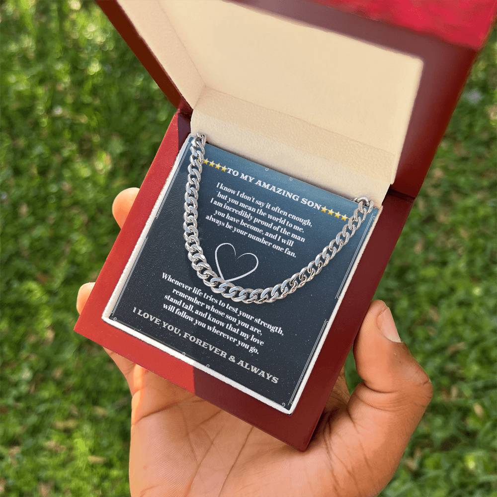 Mom to Son — Sensa Sentiments Cuban Link Chain