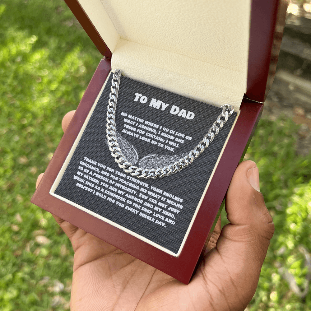 To My Dad — Sensa Sentiments Cuban Link Chain
