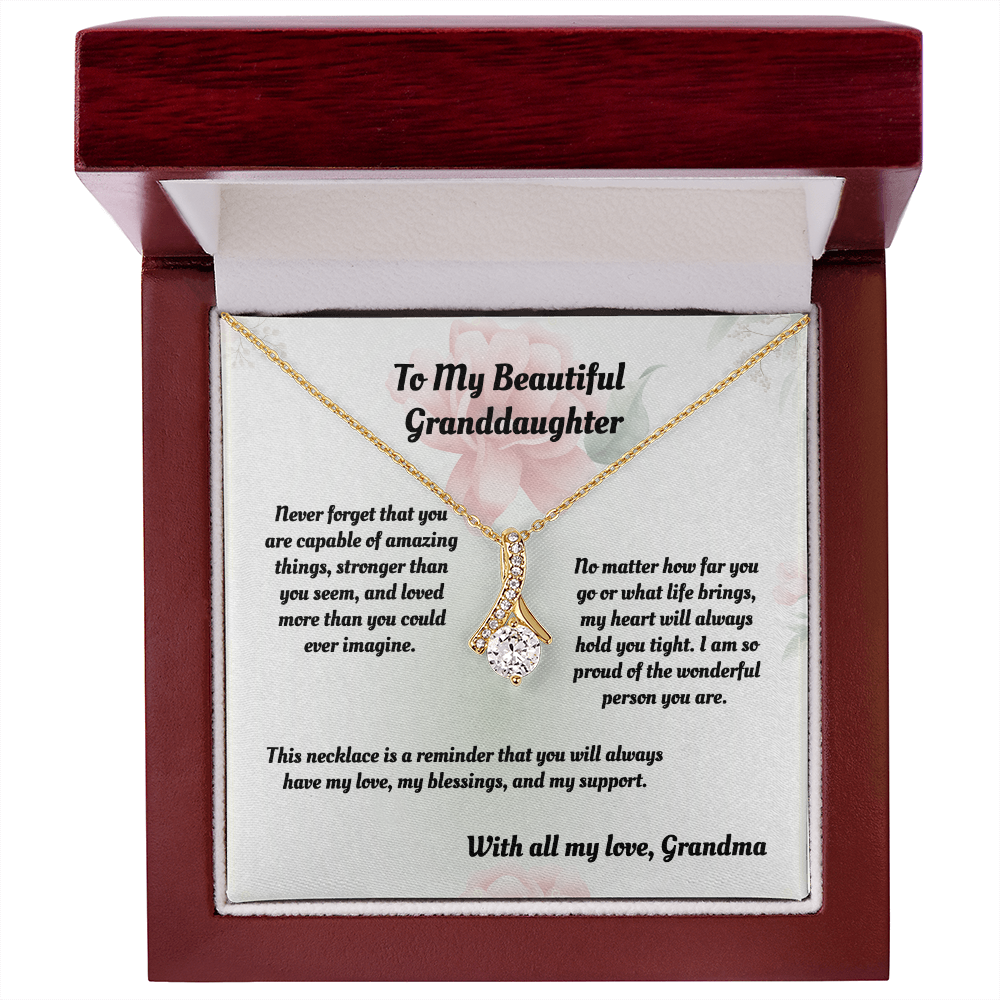 To My Beautiful Granddaughter Sensa Sentiments Necklace