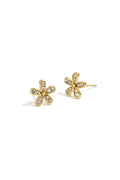 Sensa Grid Rhinestone Flower Stud Earrings