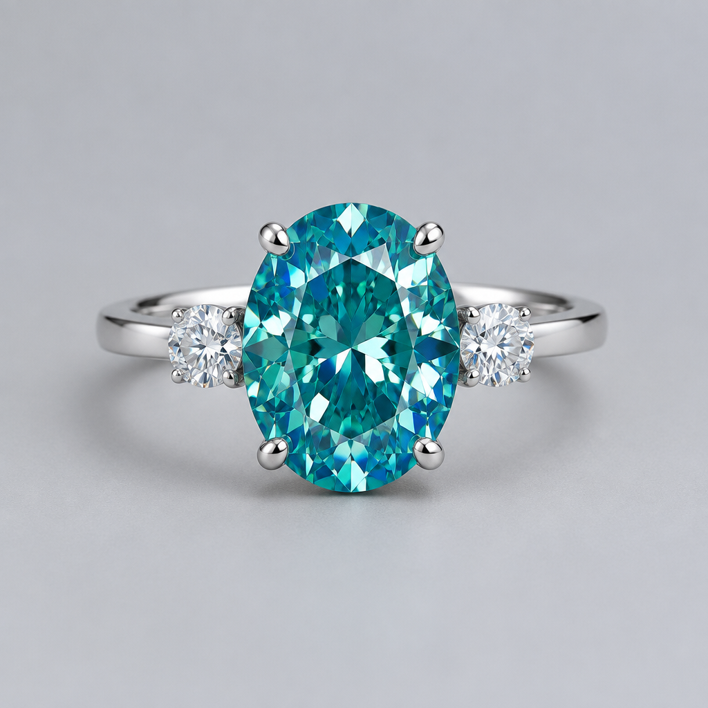 Sensa Moderna 5 Carat Moissanite 925 Sterling Silver Solitaire Ring