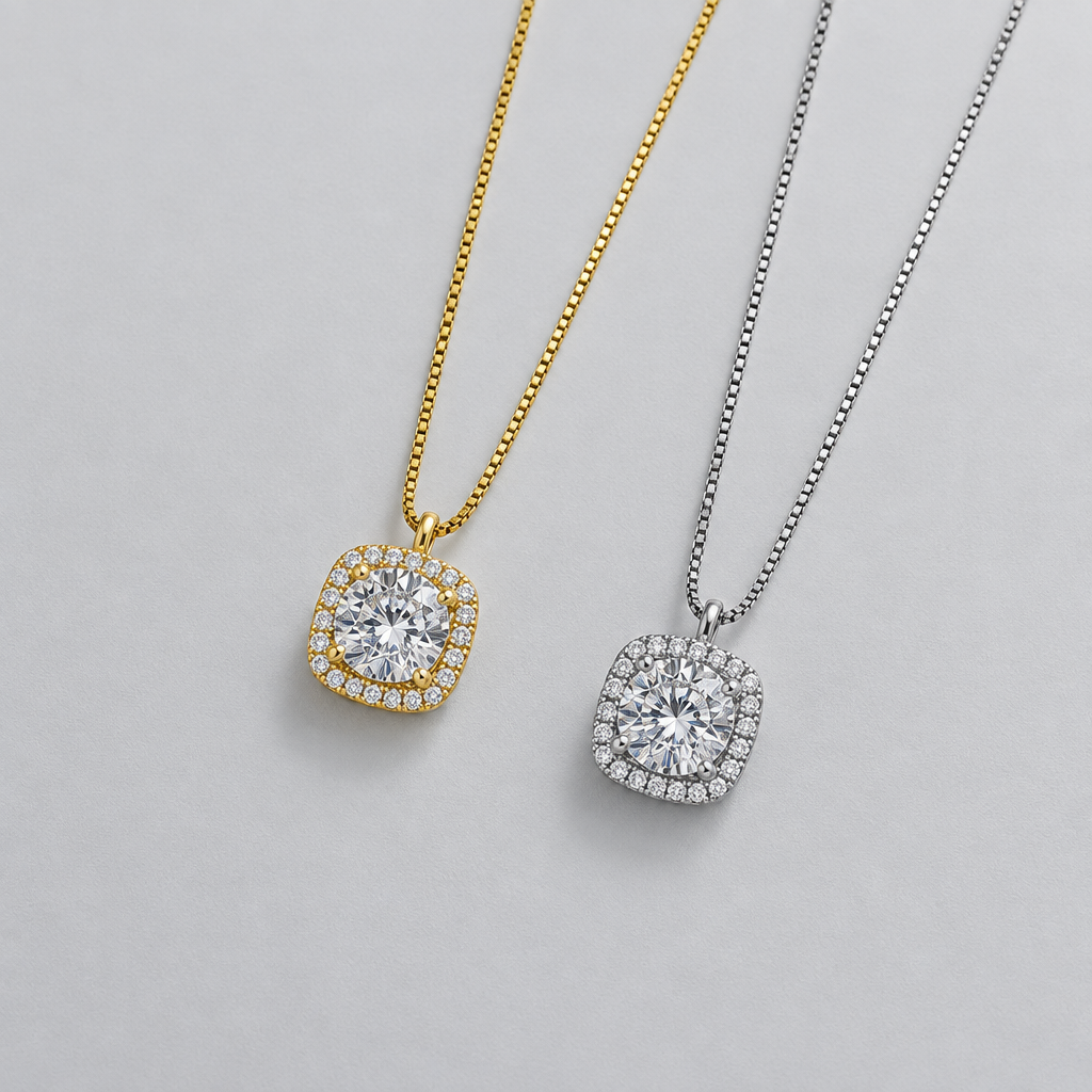 Cushion Halo Pendant - Gray