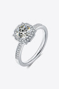 Sensa Moderna 1 Carat Moissanite 925 Sterling Silver Prong Ring