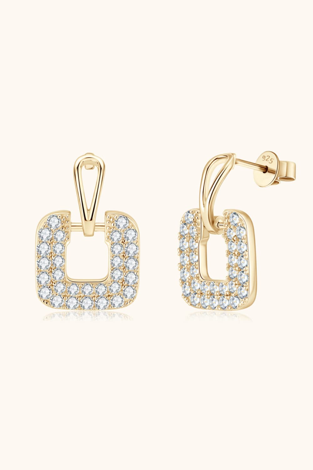 Sensa Grid 1.68 Carat Moissanite 925 Sterling Silver Drop Earrings