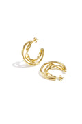 Sensa Moderna Double Twisted Chunky Hoop Earrings