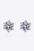 Sensa Moderna 1 Carat Moissanite 925 Sterling Silver Dangle Stud Earrings