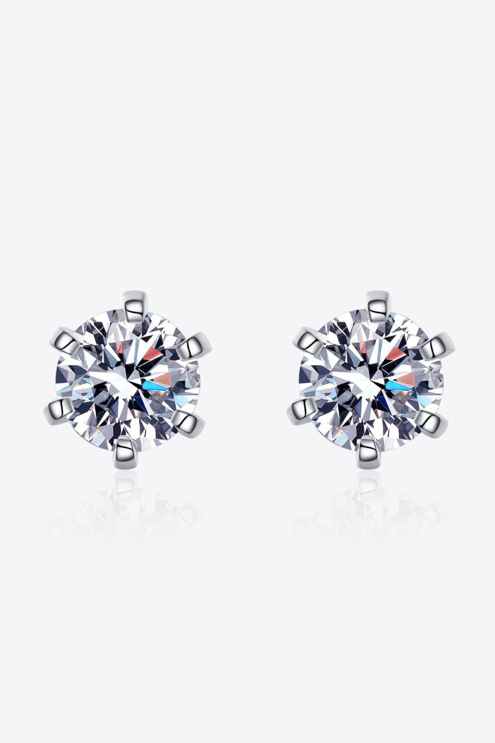 Sensa Moderna 1 Carat Moissanite 925 Sterling Silver Dangle Stud Earrings