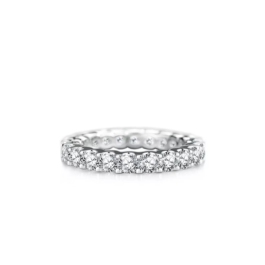 Sensa Grid Moissanite 925 Sterling Silver Ring