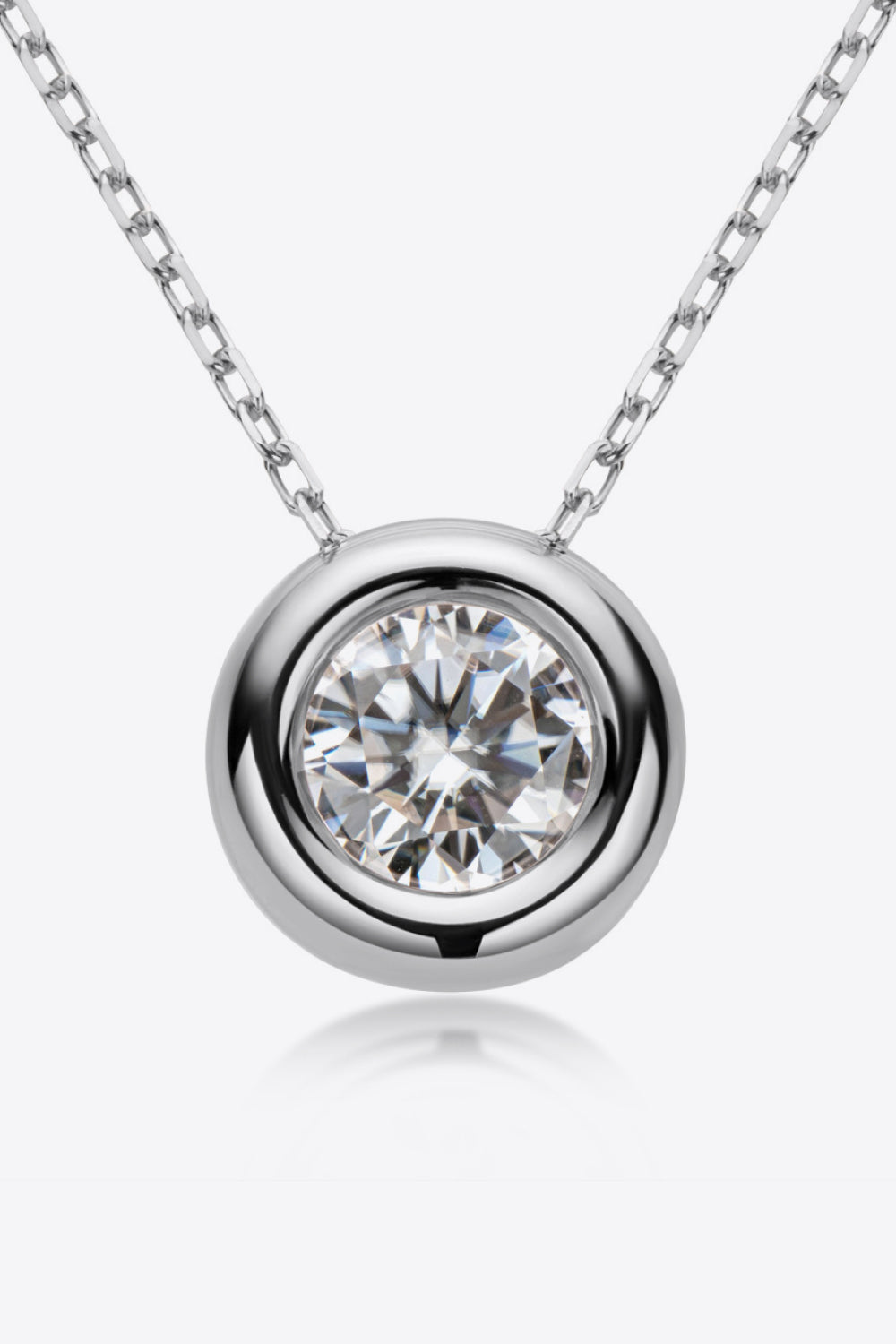 Sensa Moderna 1 Carat Moissanite 925 Sterling Silver Pendant Necklace