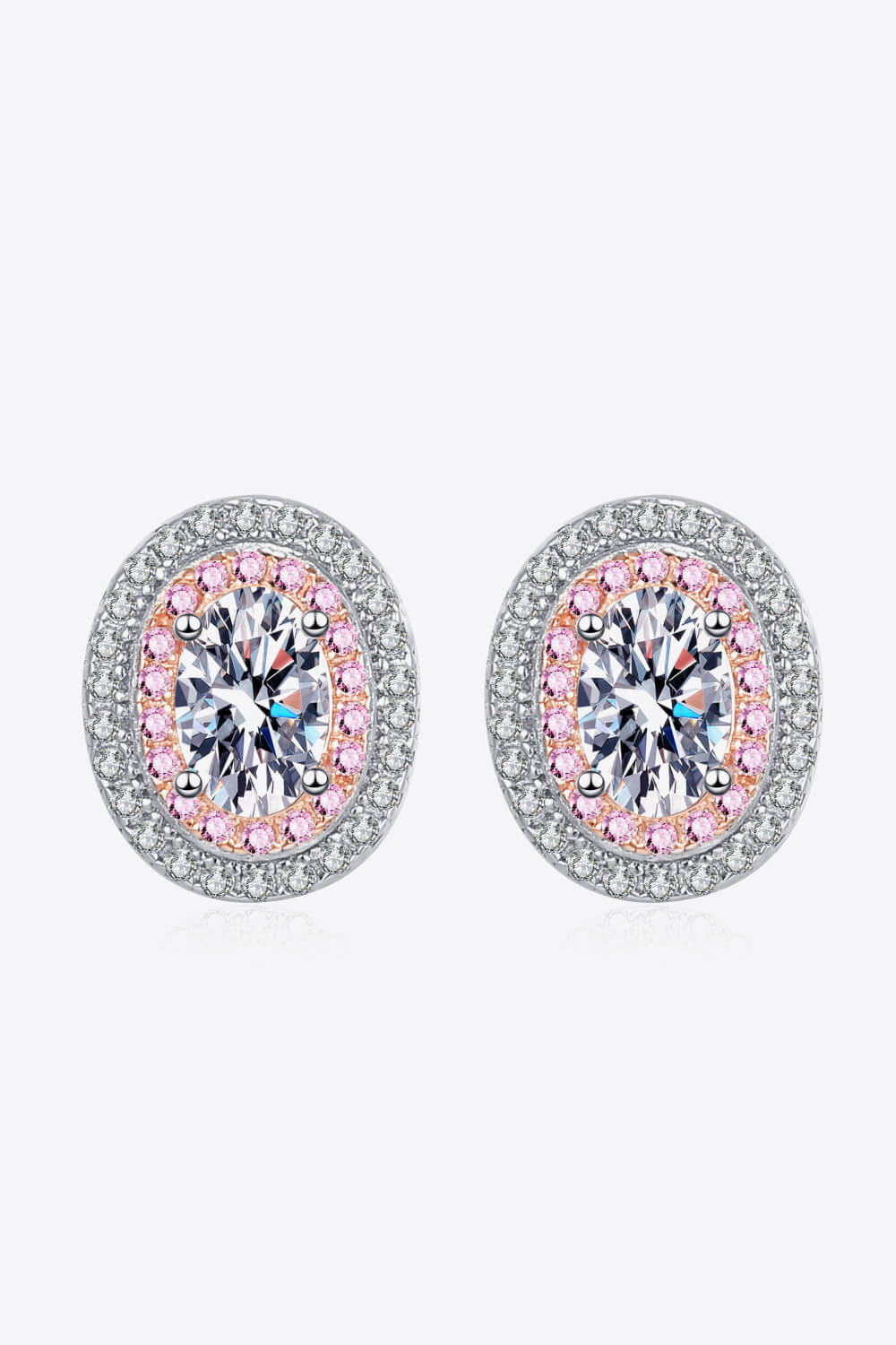 Sensa Moderna 1 Carat Moissanite 925 Sterling Silver Prong Stud Earrings