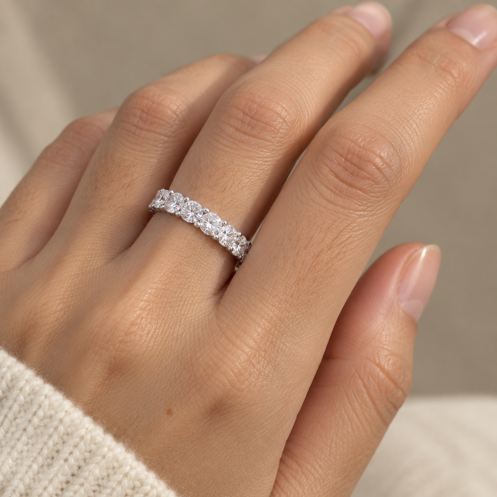 Moissanite Eternity Band - Model