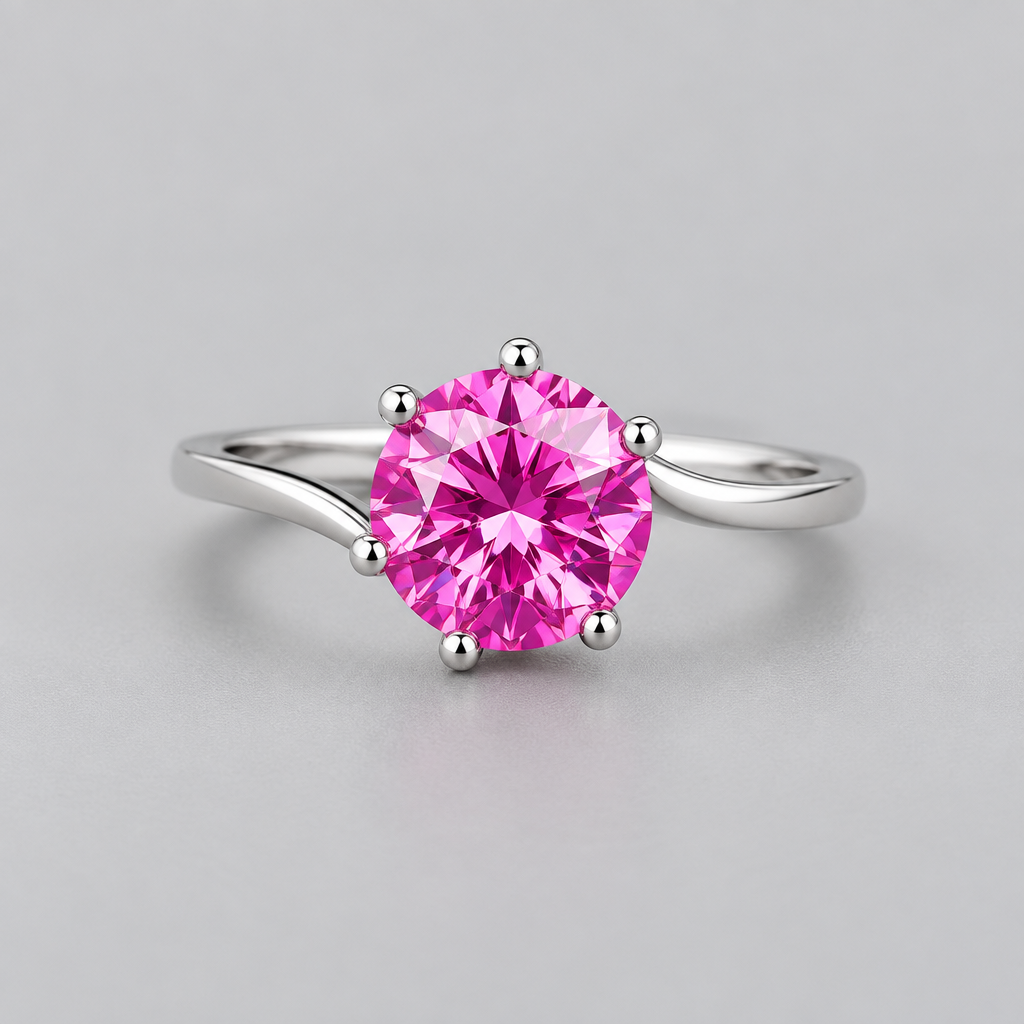 Sensa Moderna 1 Carat Moissanite 925 Sterling Silver Pavé Ring