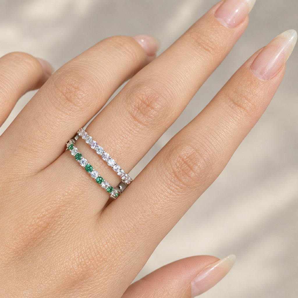 Sensa Grid Double Zircon Ring - Model
